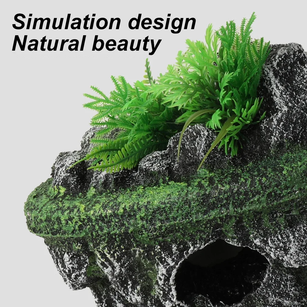 Floating Stone Fish Tank Ornaments - Decorative Aquarium Plants & Caverns Accessories