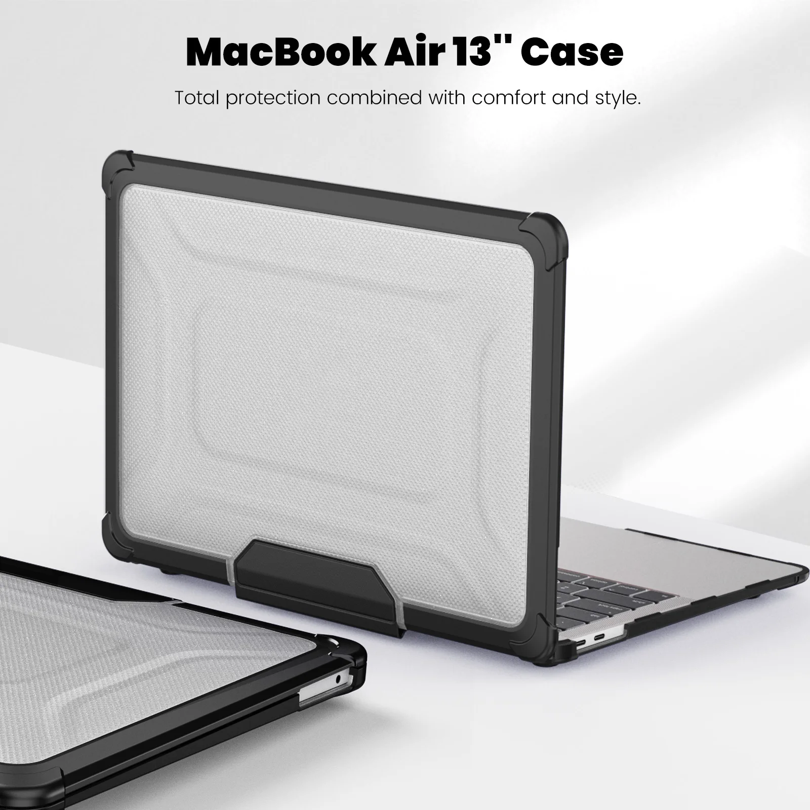 Capa Dura para Serviço Pesado com Pára-choques Tpu Capa para Macbook Air A2337 m1 A2179 A1932 20232023 2023 Lançamento - Imagem 2