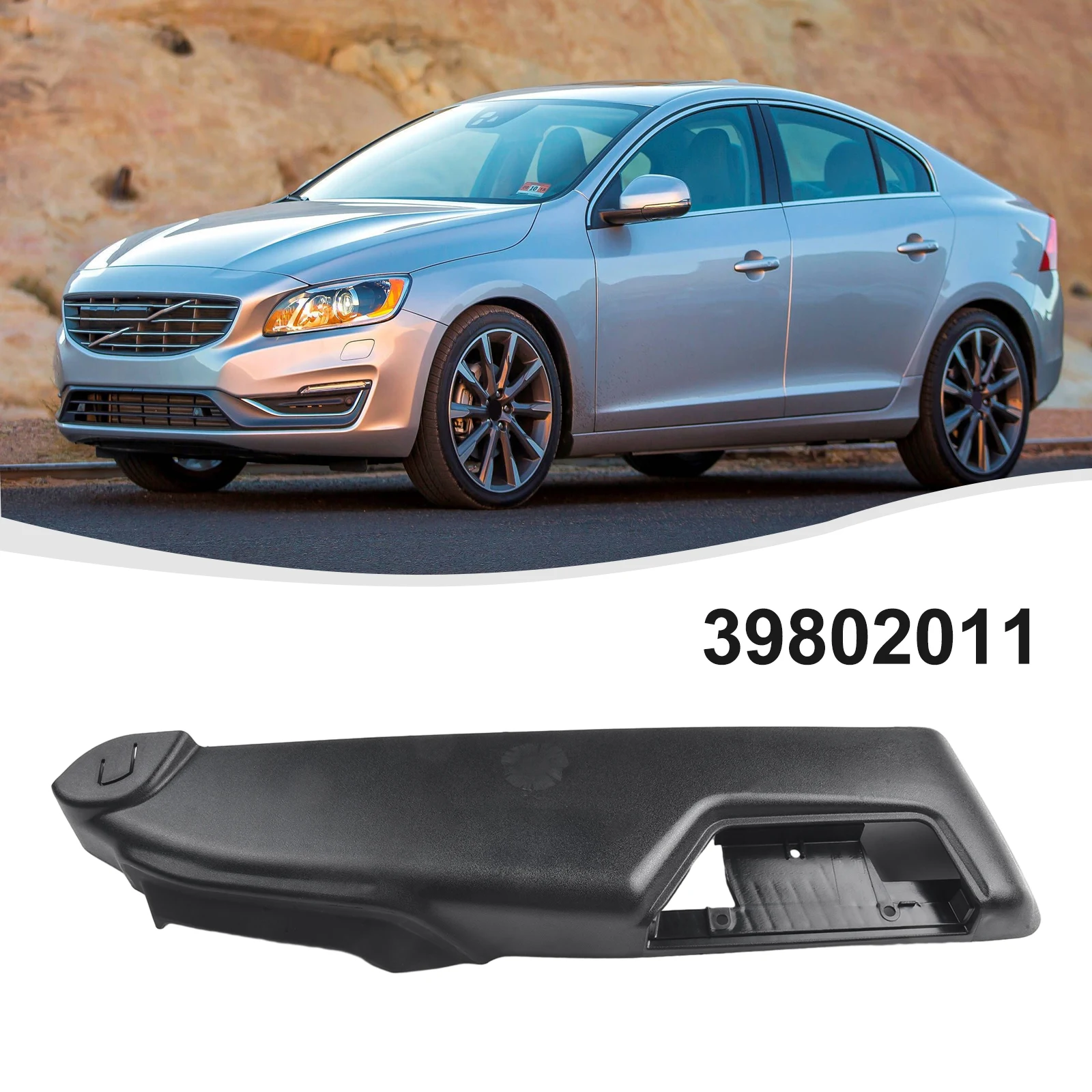 Car Front Left Seat Side Switch Panel Trim Cap 39802011 Cover For Volvo S80 XC90 V70 S60 Black Plastic Vehicle Interior Parts