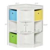 Space-Efficient Kids Storage Organizer for Small Bedrooms, Corner Shelf, White 3