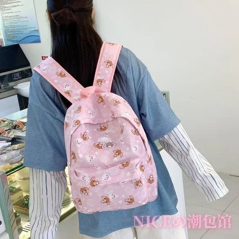 Kawaii Cute Sugarbunnies Backpack School Bags For Girls Cartoon Bunny Pink School Backpack Bagpack Knapsack Girl's Gift school backpack