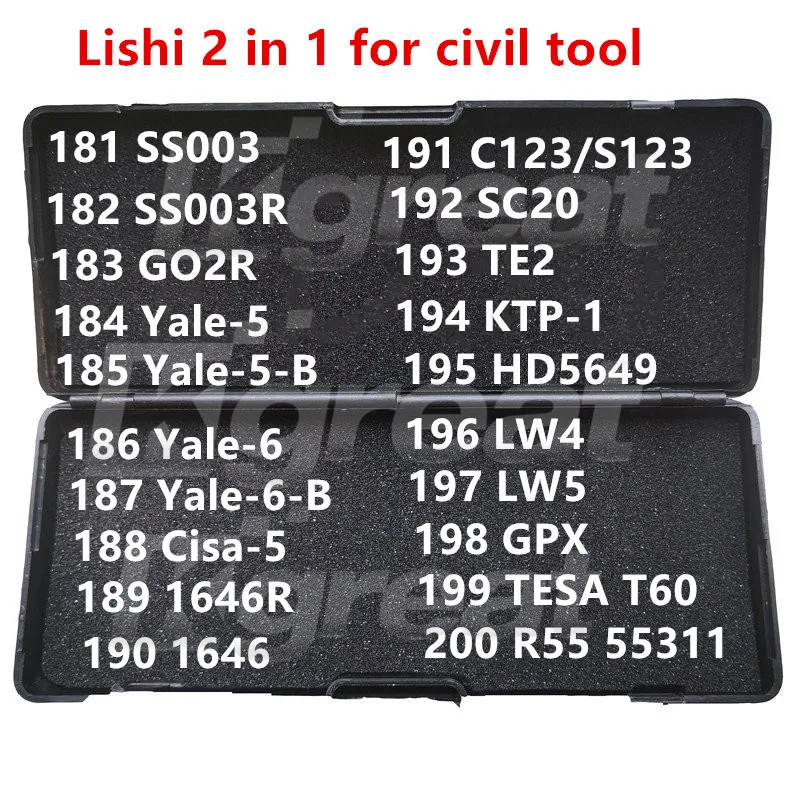 121-140 Lishi 2 in 1 2in1 TOY47 TOY48 TOY51 TOY38R TOY2 TOY2014 TOY HU56 NE66 YH35R YH65 ZD30 ZD24R KTM1 KYM2 for Volvo hot lishi tool lishi tool
