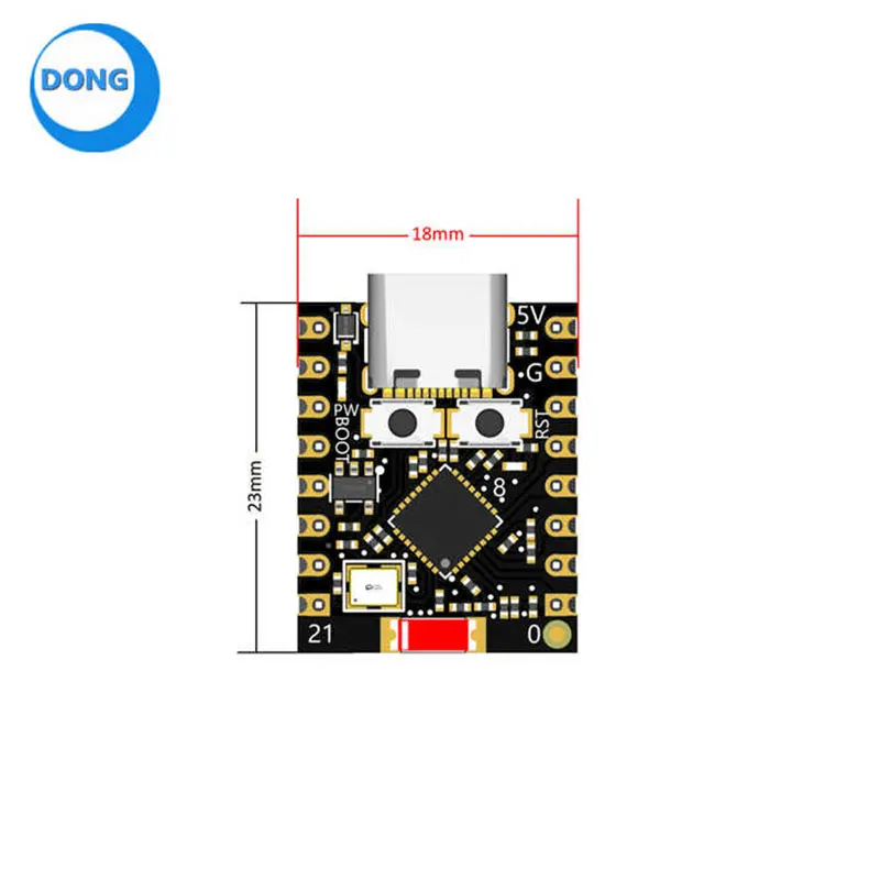 DUBEUYEW 2 Pack ESP32-C3 Scheda di Sviluppo Mini ESP32 C3 Super Mini Supporta WiFi Bluetooth Compatibile con Arduino (saldato