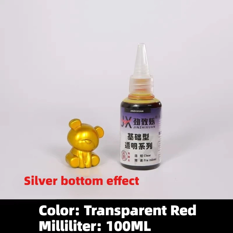 100ml 기본형/투명 컬러 시리즈/희석 없이 미리 혼합된 페인트/DIY 핸드메이드 모델 페인트/거울 투명 스프레이 페인팅
