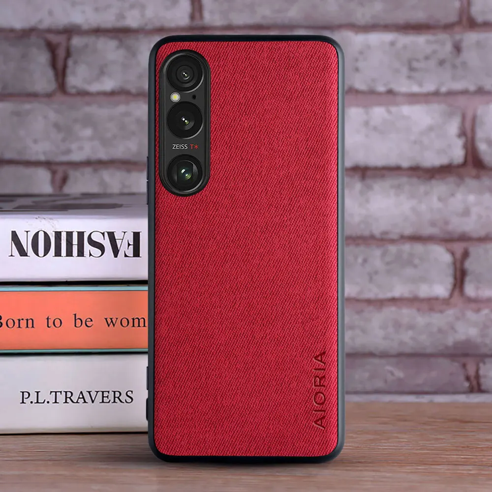 Luxurious Leather Textile Phone Case - Premium Soft & Hard Cover for Sony Xperia 1 VI/10 VI