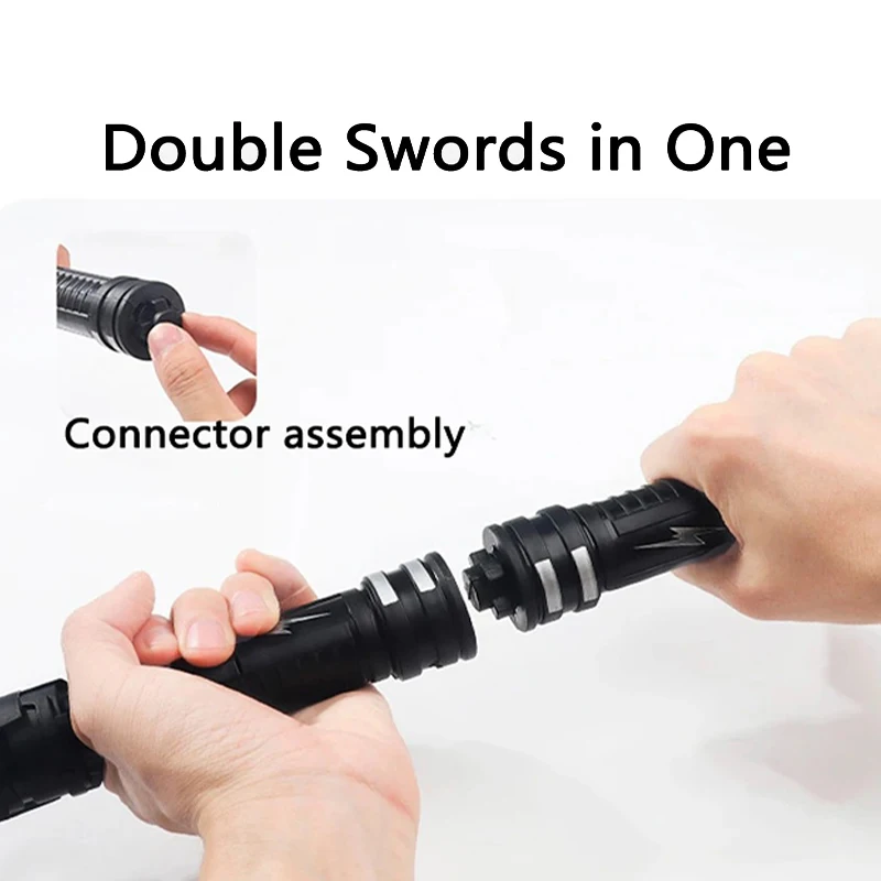 Double Laser Sword Lightsaber Kids Rave Transformation Cosplay Flashing Sword Boys Toy Gift