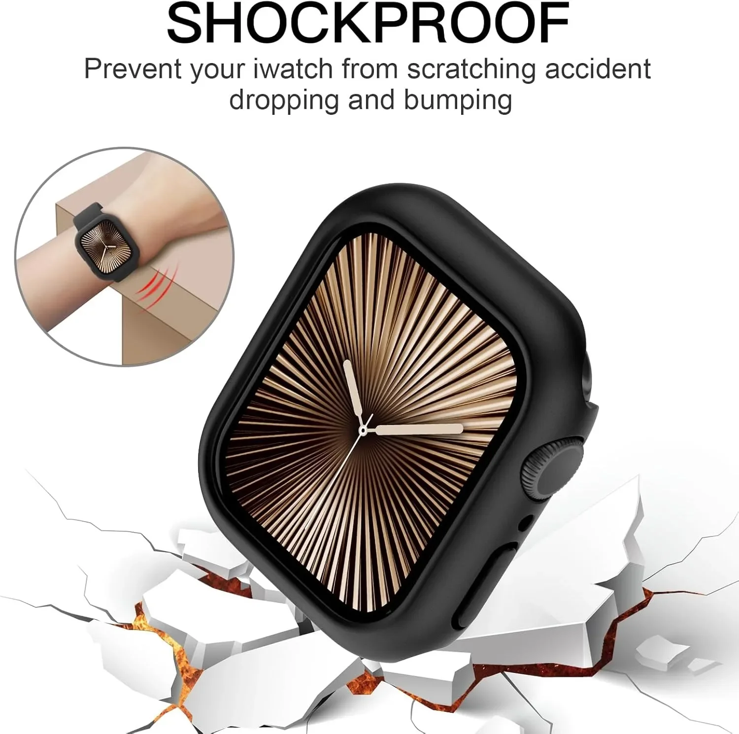 Durable PC Bumper Case for Apple Watch - Protective Cover in Sleek Design