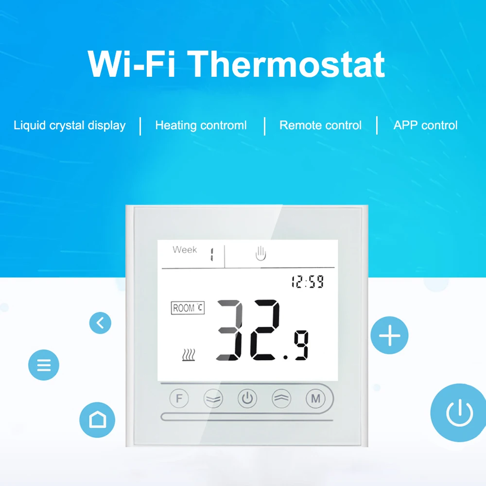 Tuya-接続された 床暖房 サーモスタット 電気 水 ガス 温度コントローラー GoogleHome と互換性があります - 2