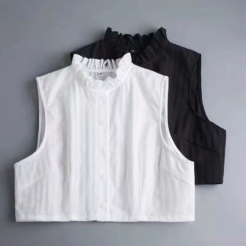 Pure Cotton Waistcoat Style Fake Collar fake collar Women Fashion With Autumn Winter And Spring Matching Korean