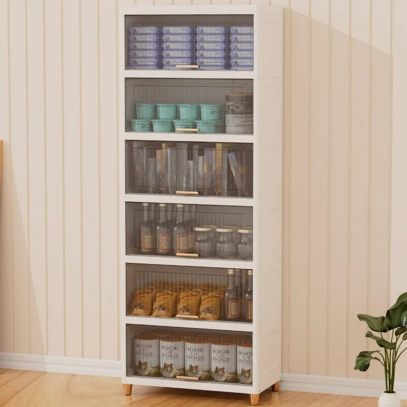 

Wookon Closet Organizers and Storage,128 Gal/514QT Plastic Storage Bins with Lids Doors,Stackable Storage Bins