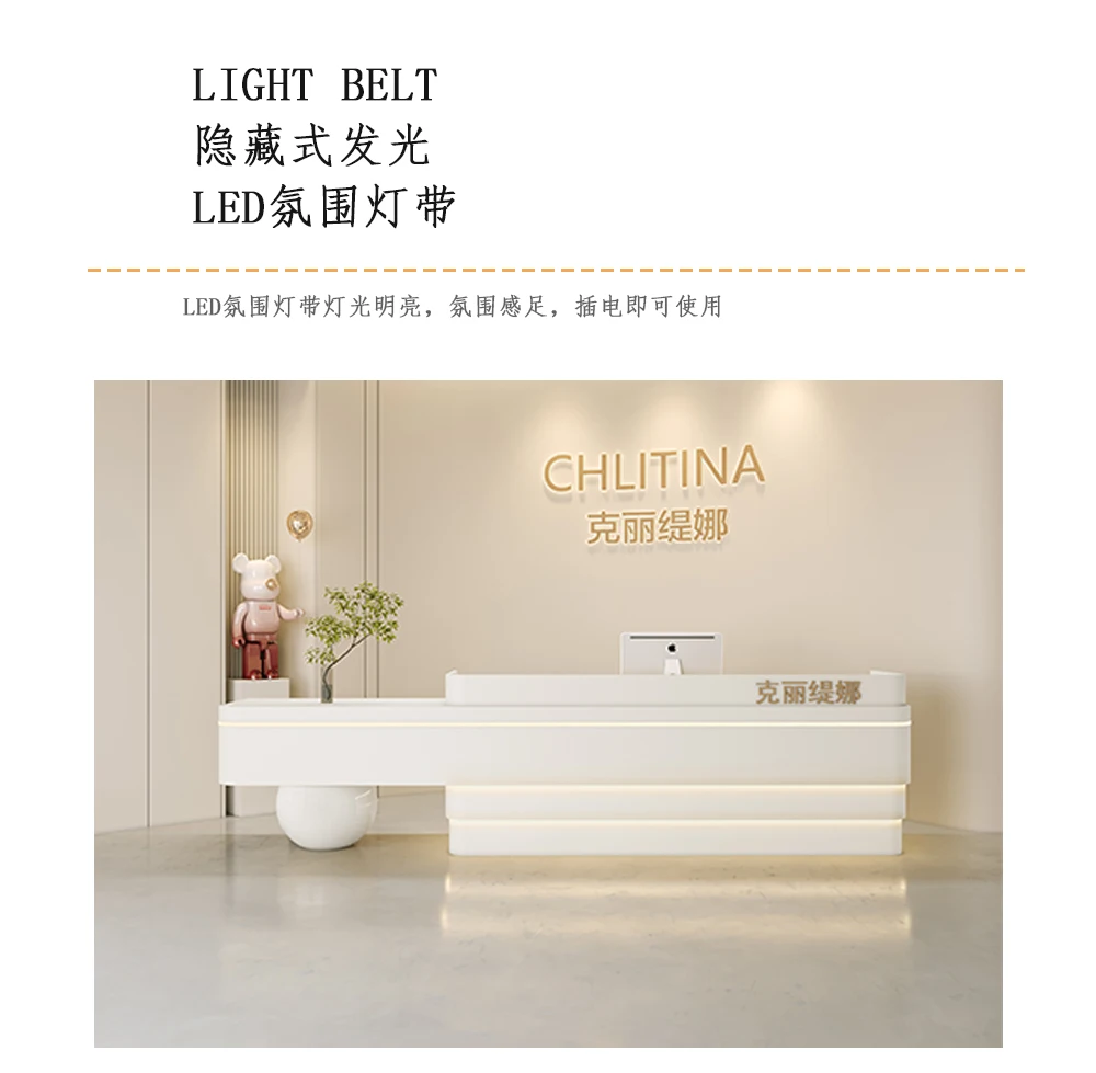 Description Picture 6 of itemMobile Cashier Reception Desks Cashier European Cash Shop Cashier Table Podium Study Silla De Escritorio Bar Furniture Counter