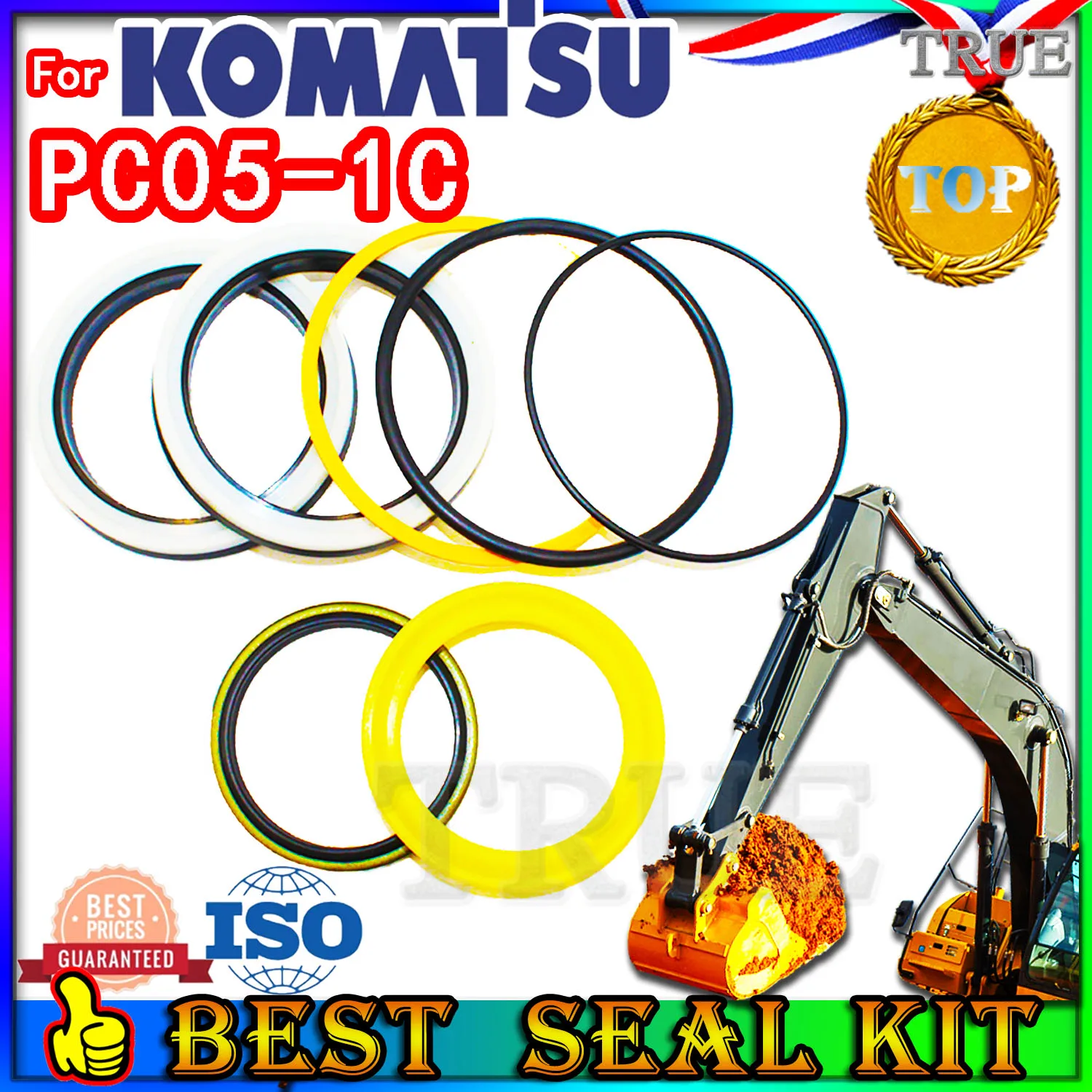 

For KOMATSU PC05-1C Oil Seal Repair Kit Boom Arm Bucket Excavator Hydraulic Cylinder PC05 1C gearbox Mojing Fluoro rubber Main