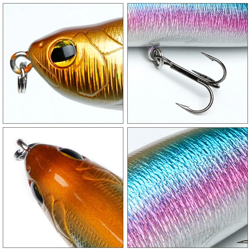 MSEASFREE Topwater Pencil Fishing Lure 100mm 20g / 60mm 5g Surface Floating  Baits Long Casting Wobbler Stickbait For Bass Z-CLAW