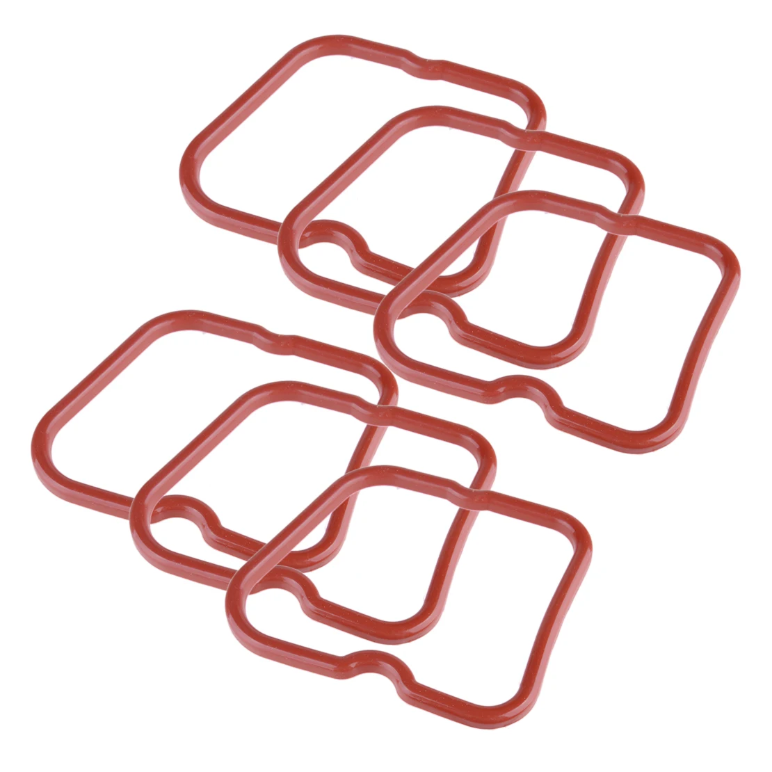 Red Rubber Valve Cover Gasket 6pcs/Set Fit for Dodge Cummins 6B 6BT 5.9 12V 1989-1993 1994 1995 1996 1997 1998 3910824 3902666
