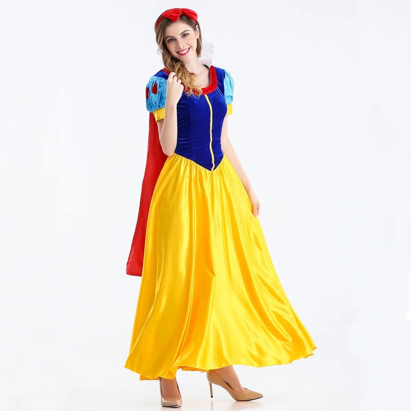 

Adult Cosplay Dress Snow White Girl Princess Dress Women Cartoon Princess Snow White Halloween Party Costume