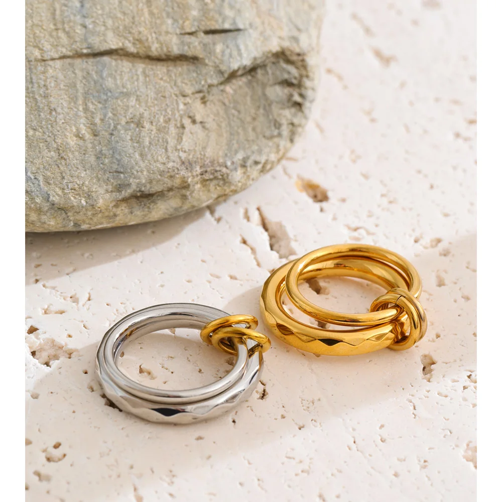 Yhpup Double Circle Finger Ring