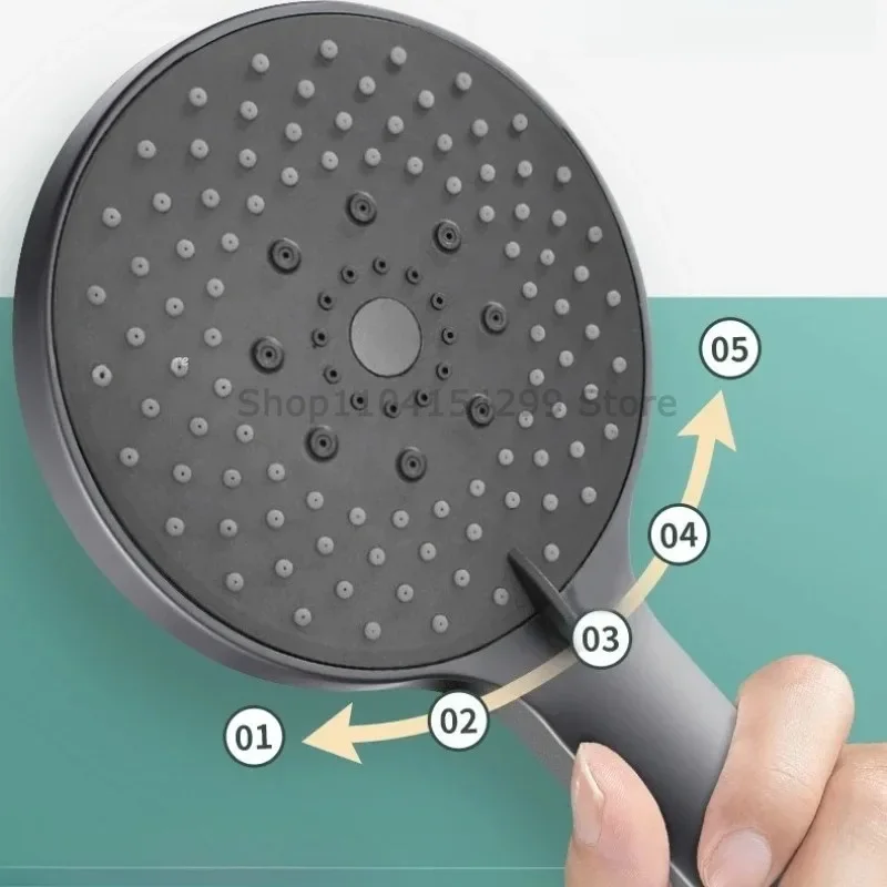 EcoFlow Adjustable Handheld Rain Shower Head with Water-Saving Features and 5 Spray Modes