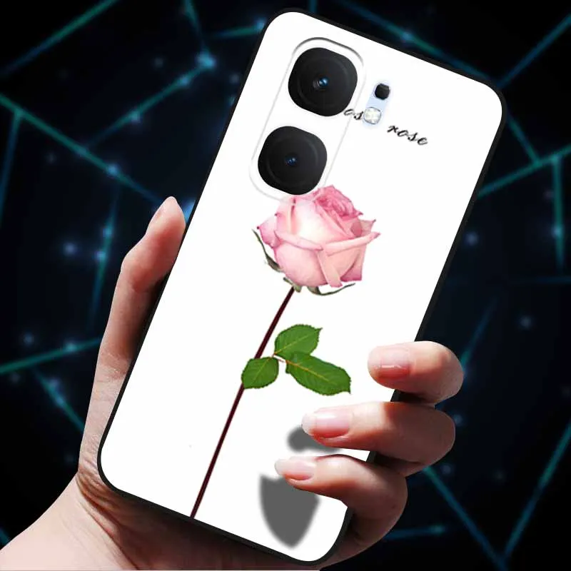 3D Flower Embossed Soft Silicone Phone Case - Stylish Back Cover Shell Bag