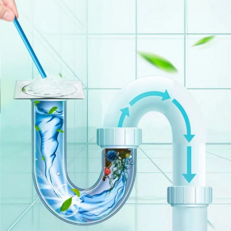 Set Pipe Cleaning Sticks Sani Sticks Sewer Cleaning Stick Toilet Pipe Bathtub Decontamination Stick