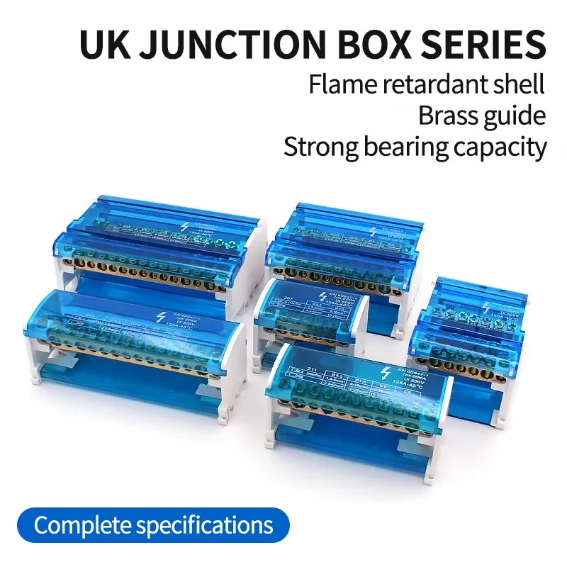 

4 Piece Din Rail Terminal Block WDH207/211/215 Power Distribution Box Modular Screw Universal Electric Wire Junction Box