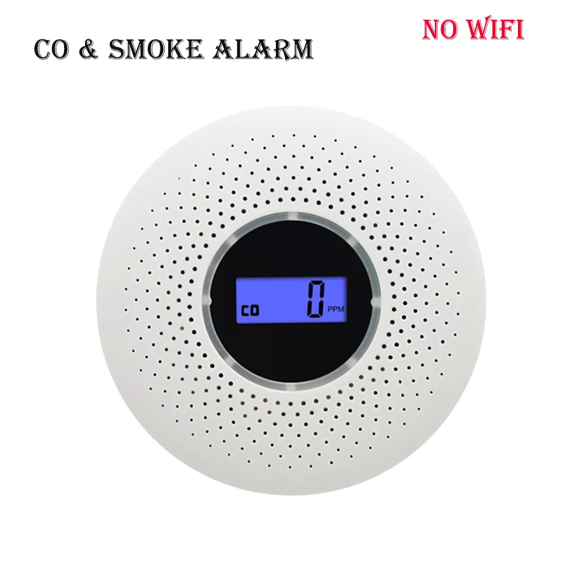 Combination Smoke and Carbon Monoxide Detector Photoelectric Sensor 85dB Fire Device CO Alarm Tuay Smart Life Message Push Alert panic alarm for home Alarms & Sensors