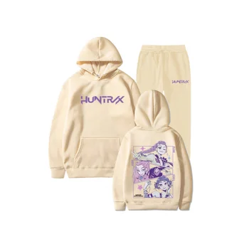 2025New موضة KpopHunting Witch Group مقنعين فضفاضة تناسب الرجال والنساء مجموعة البلوز الرياضية غير رسمية 3