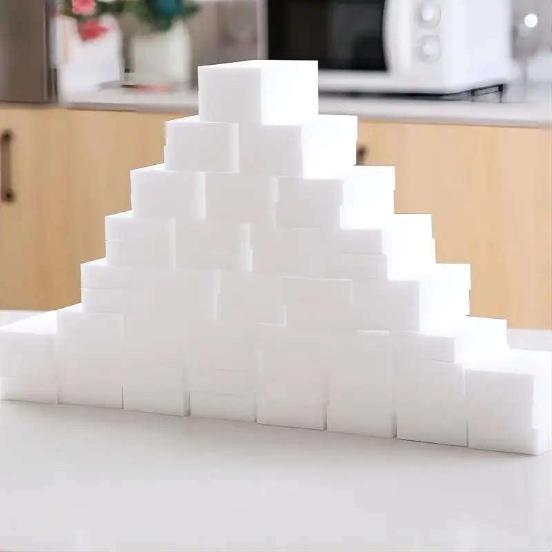 Magic Sponge White Melamine Sponge Eraser Cleaning Cloth Sponge Block a Small Tool used for Bathroom and Kitchen Cleaning