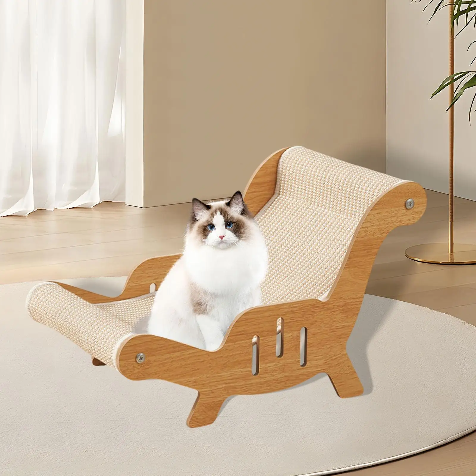 Sisal Cat Chair Sturdy Pet Furniture Cat Scratcher Cat Lounger Cat Sofa Cats Scratcher Chaise for Kitten Pet Indoor Cats Kitty