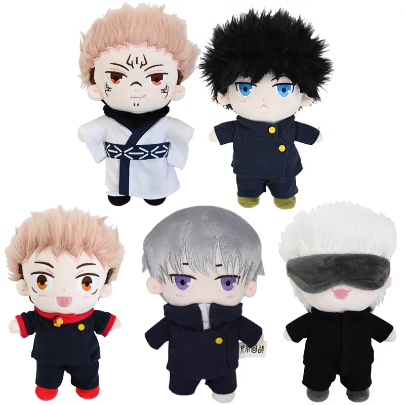 

Подлинная плюшевая кукла юютсу Kaisen с орнаментом, аниме 20 см, милая игрушка Gojou Toge Getou Mahito, Детские подвески, игрушки