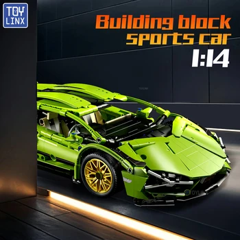 ToylinX Technical Building Blocks Racing Sport Car Speed Vehicle Model City Mechanical Super Bricks Puzzle Toys Adult Gift 1