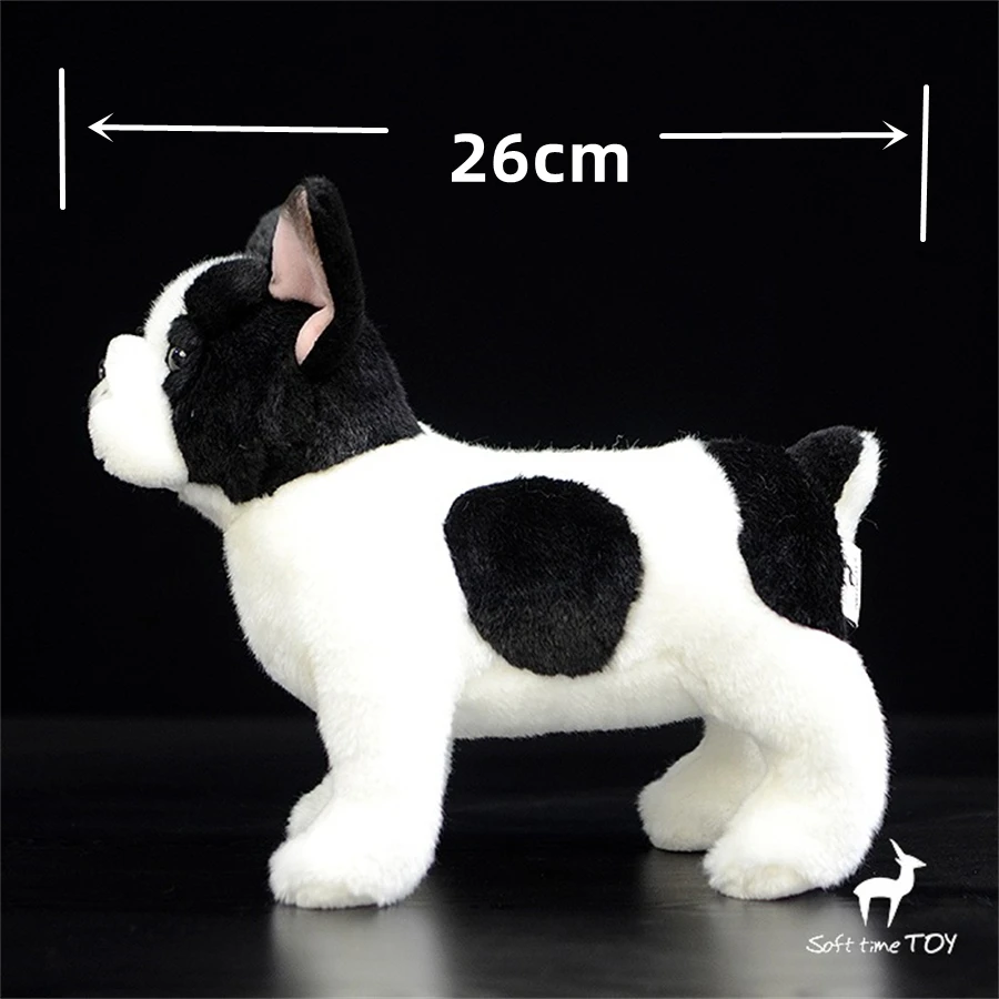 French Bulldog High Fidelity Anime Cute Plushie Dog Terrier Plush Toys Lifelike Animals Simulation Stuffed Doll Kawai Toy Gifts 2