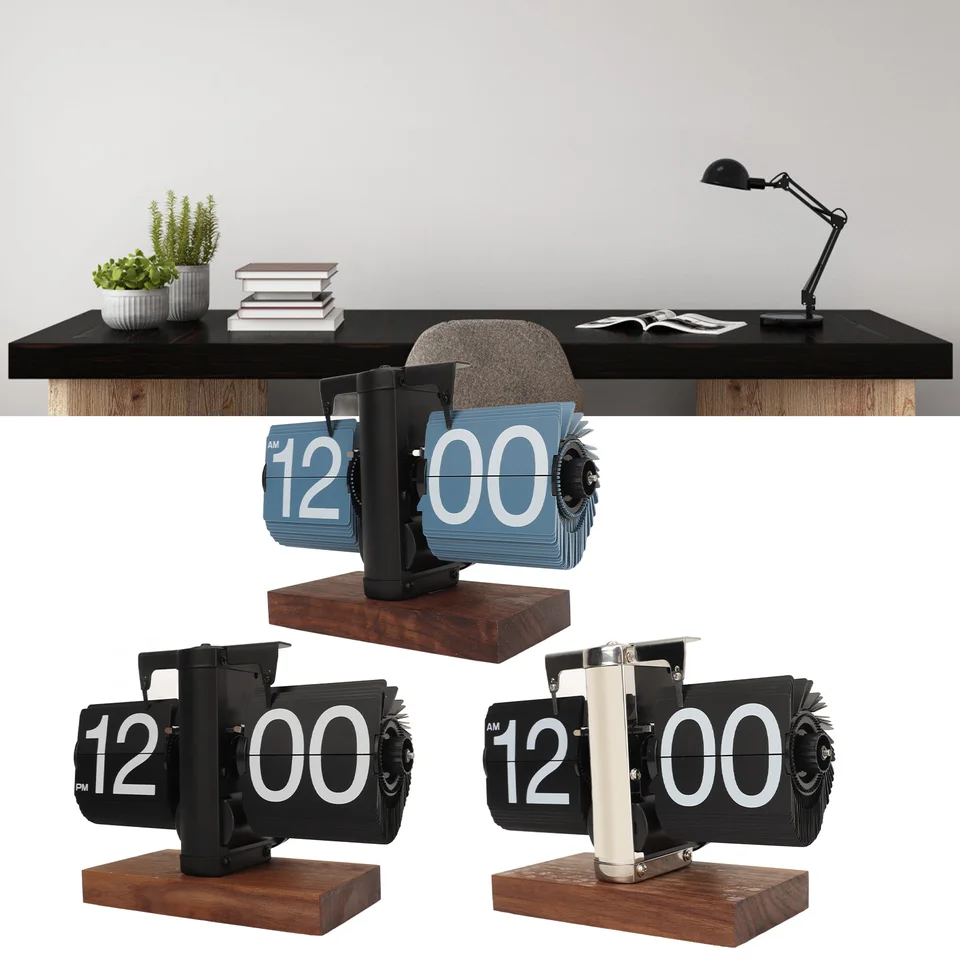 Vintage Automatic Flip Clock for Stylish Home Decor