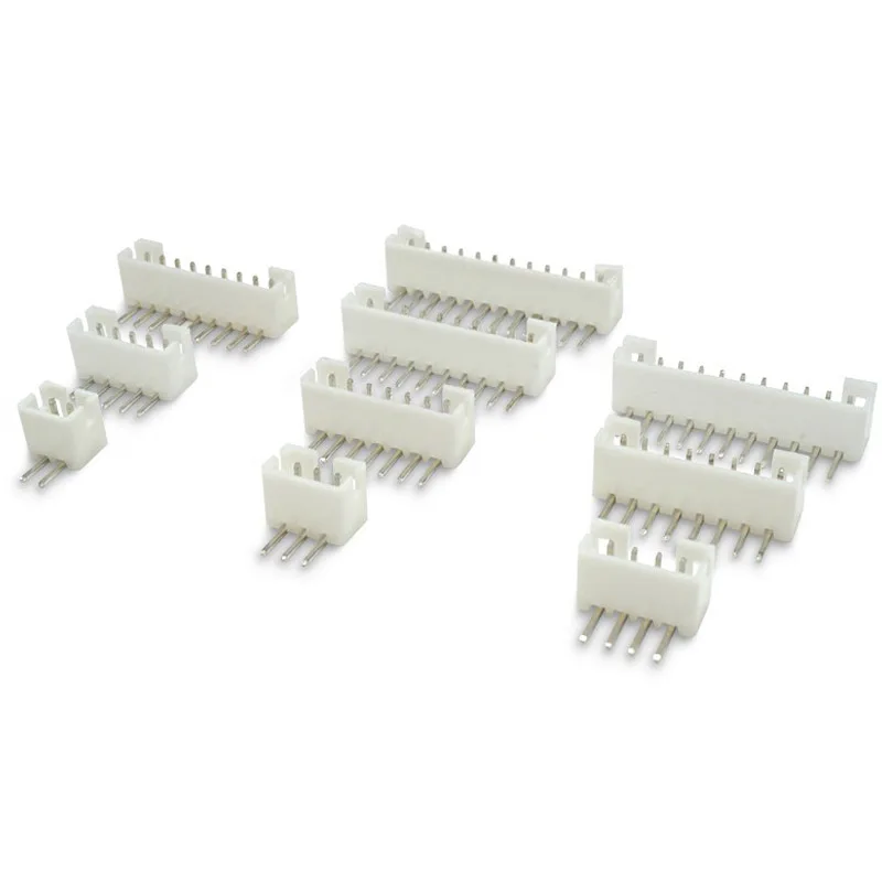 

100Pcs JST PH 2.0mm Pitch Housing Connectors PH Right Angle Male Plug Terminals Plastic Shell Header Wire Connector 2P-12Pin