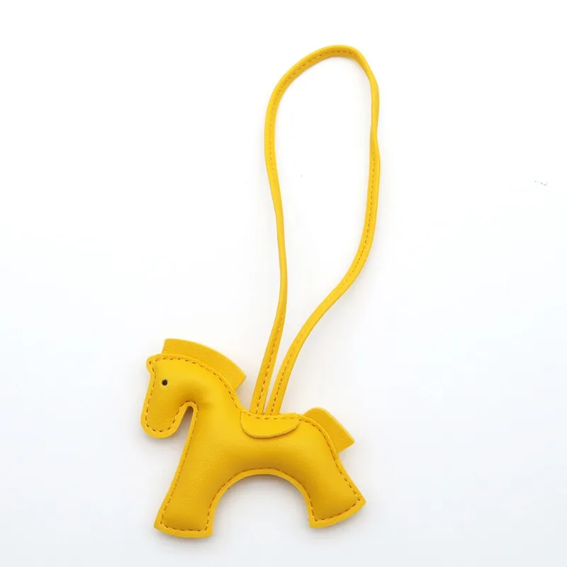 Elegant PU Leather Horse Keychain Accessory