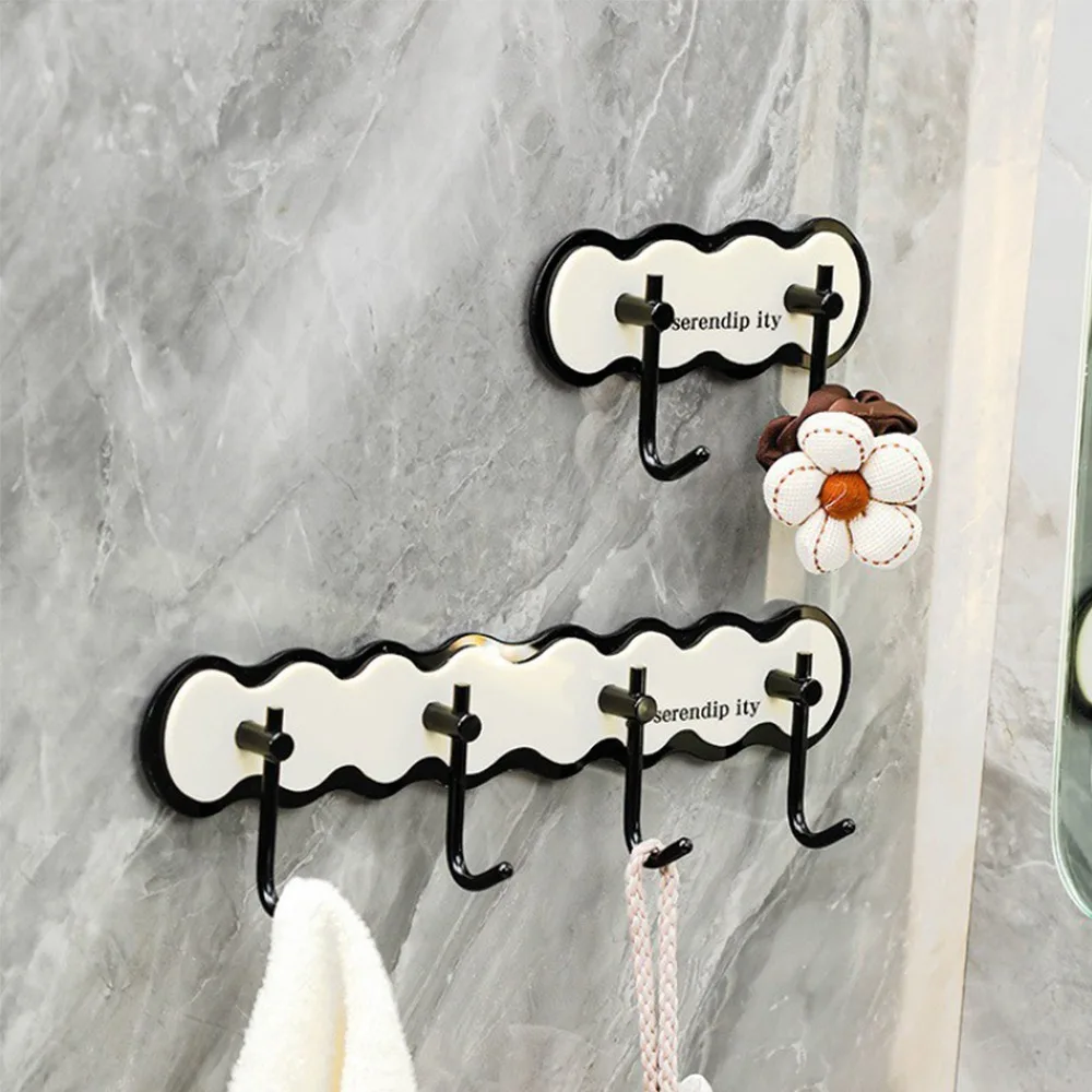 New Strong Load Bearing Capacity Washbasin Hook Suction Cup ABS Wall Mounted Grey Towel Hanger Bathroom