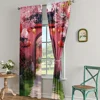 2pc,  Window Drapes Garden6 Polyester,Without Electricity Birthday Party Suitable for Holiday Decorations 3