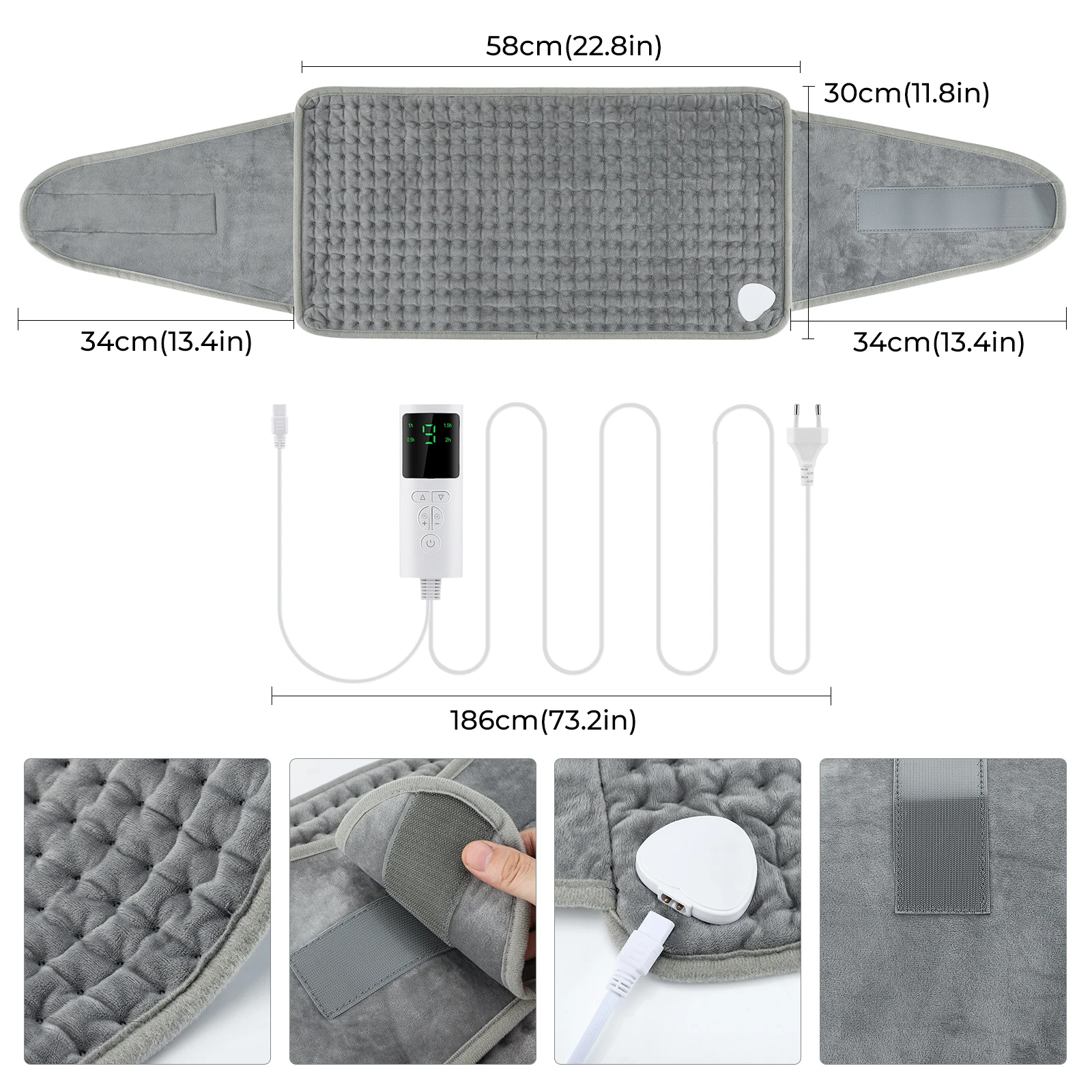 Electric Heating Pad Back Heating Support Belt Warm Blanket Office Home Temperature Control Waist Belt Warming Hand Leg Abdomen