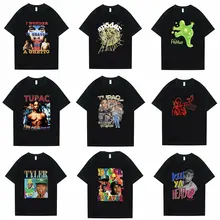 

Hip Hop Travis Scott Asap Rocky Kanye West JuiceWrld Jay-z Biggie Smalls Tshirt Eminem LiL Peep Xxxtentacion Tupac 2pac T-shirt