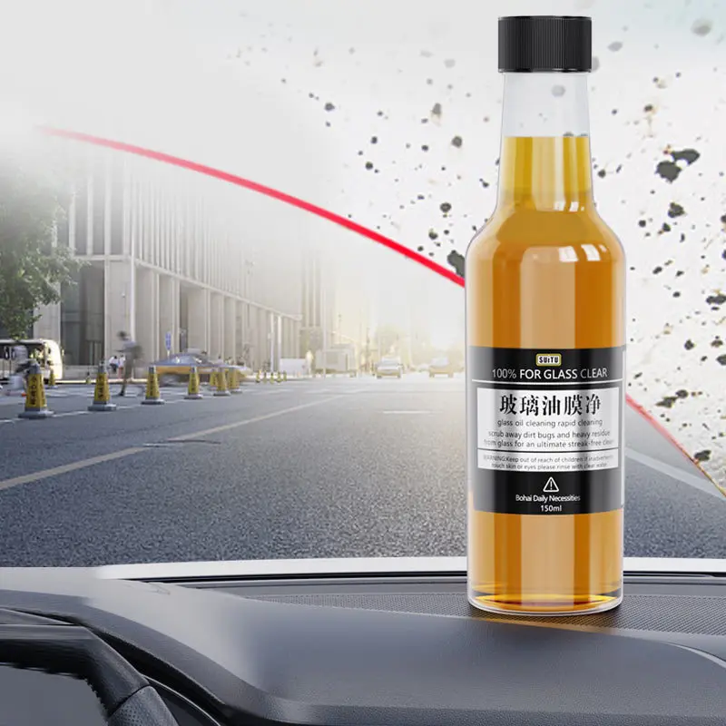 Auto glass cleaner 150ml auto glass cleaner removes oil film clean front windshield wash windows strong decontamination oil remover