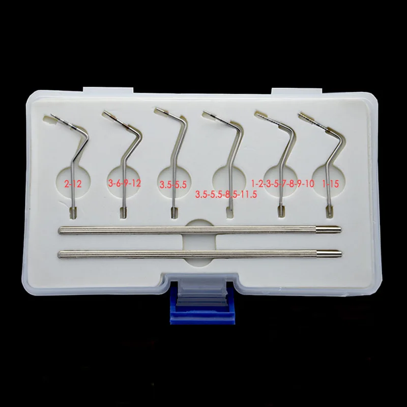 

Dental Probe Periodontal Explorer Pocket Examination Probe 2 Handles+6 Tips /kit