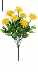 Vibrant Outdoor UV - Resistant Artificial Daisy Flowers for Home and Garden Decor (Yellow - 1pc)