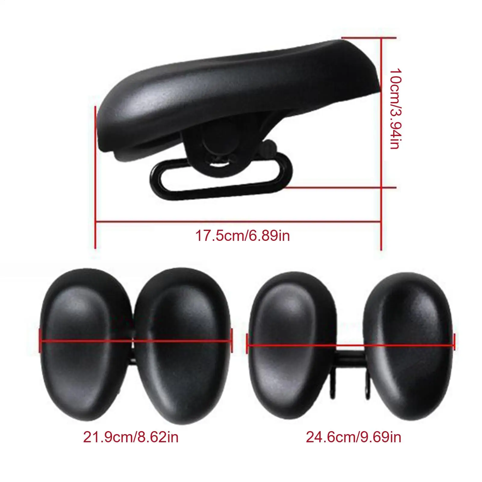 Bike Seat Cushion Adjustable Bike Seat Cushion Cover Shock Absorption Saddle Pad Riding Accessories For Daily Exercise Road