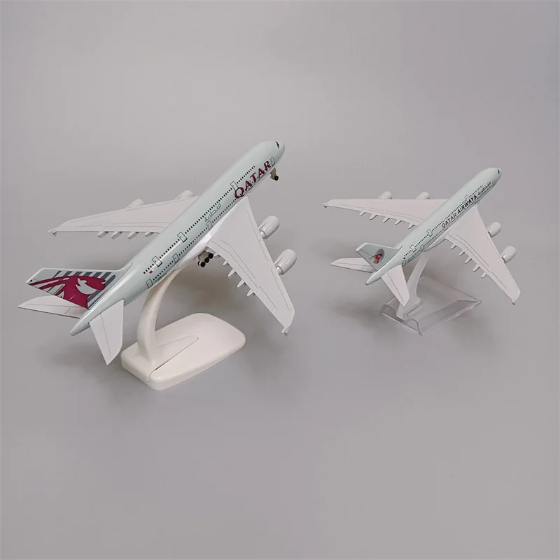 

Alloy Metal Air QATAR Airways A380 Airplane Model QATAR Airbus 380 Airlines Diecast Plane Model with Wheels Aircraft 16cm 20cm