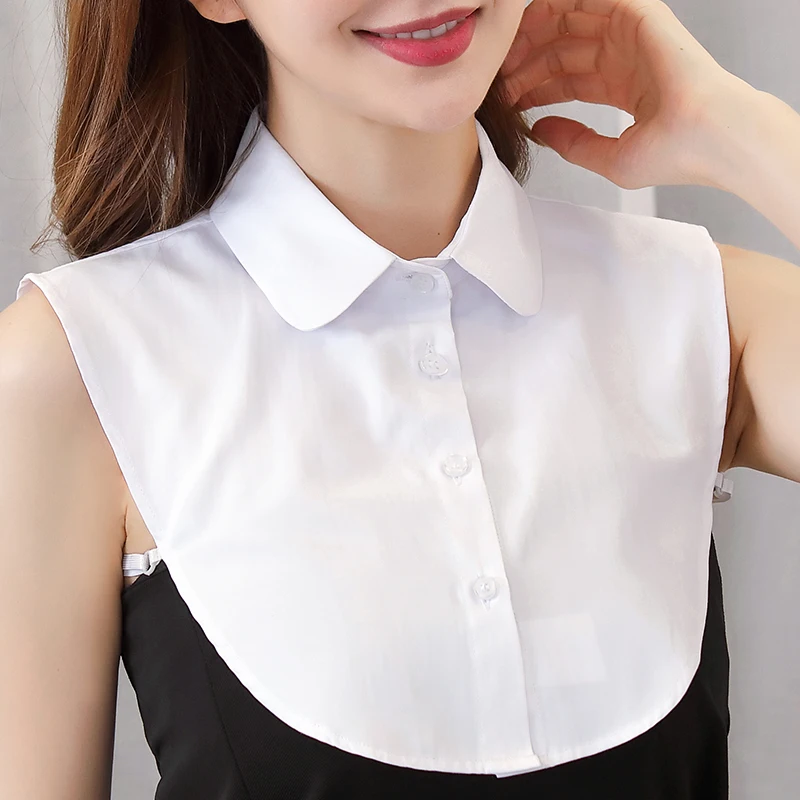 Cotton Fake Collar Blouse Sweater OL Detachable Shirt Collar False Lapel Women Top Collars Clothes Decoration fake collar detachable collar shawl