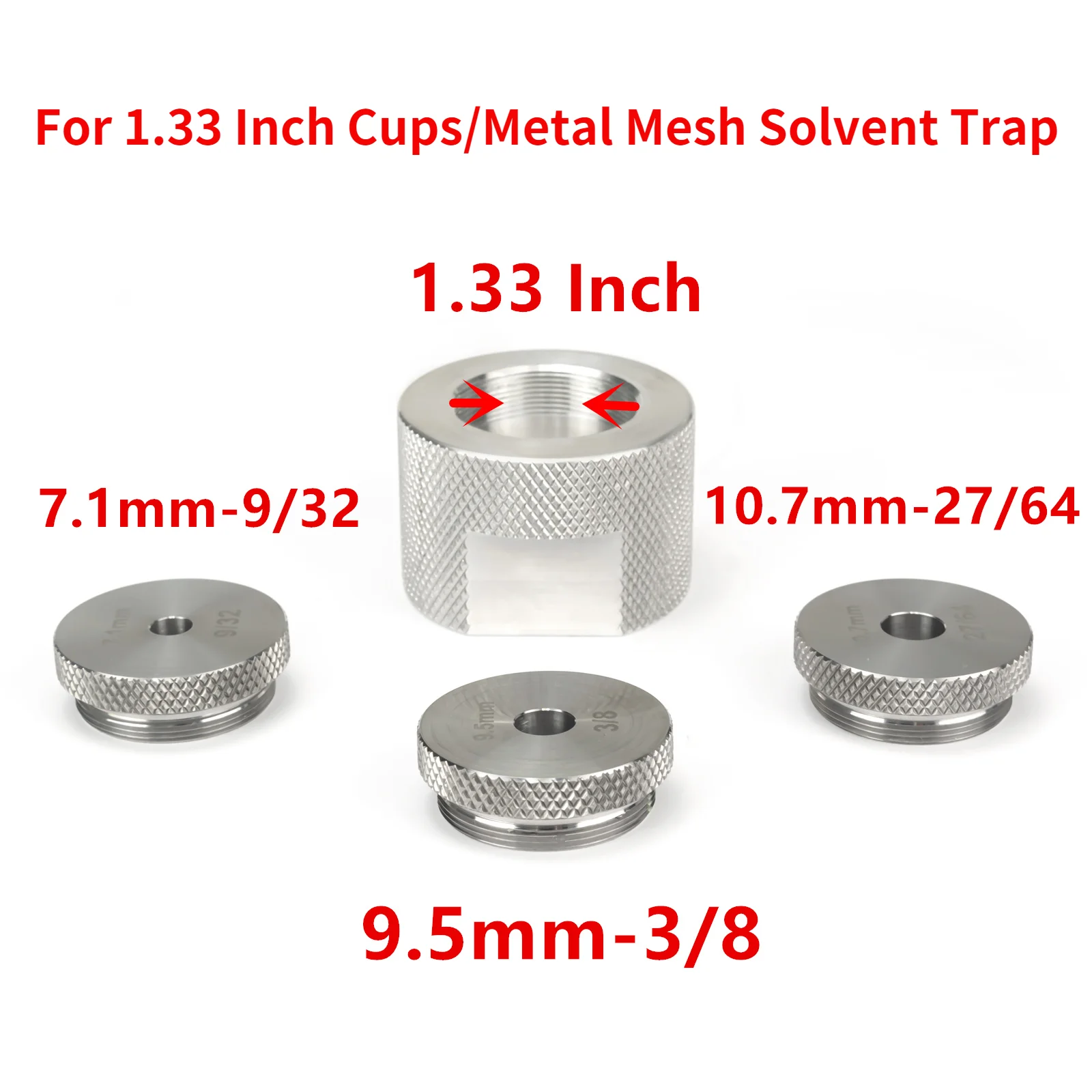7 5 L 1 5 OD Aluminum Solvent Fuel Filter Trap 1 3 16x24 Thread with