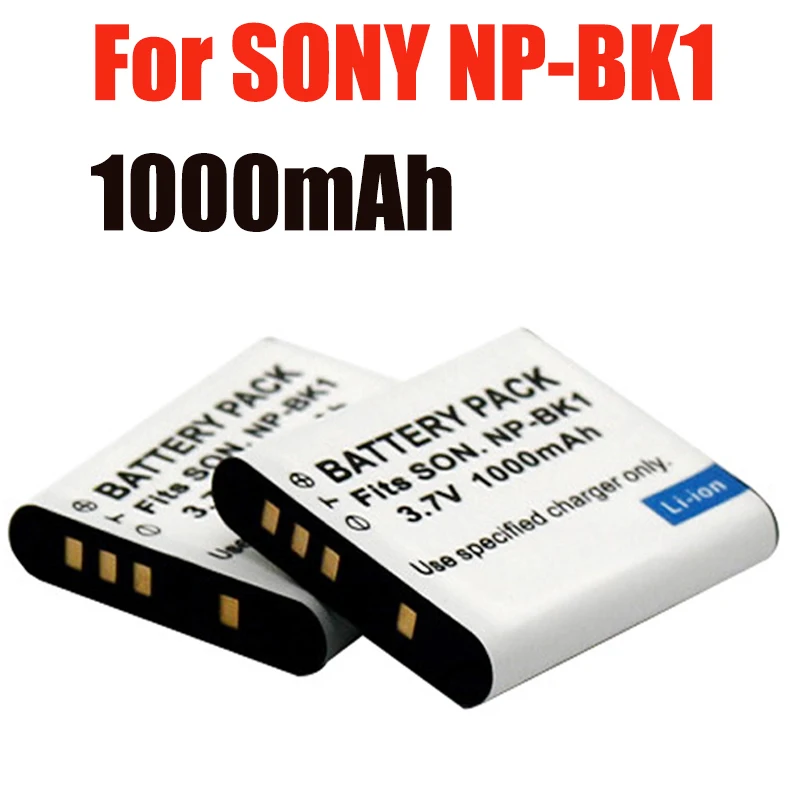 1000Mah Np-Bk1 Batterie Npbk1 Per Sony Cybershot Mhs-Pm5 Dsc-W180 Mhs-Cm5 Dsc W370 S980 S750 S780 S950 W190
