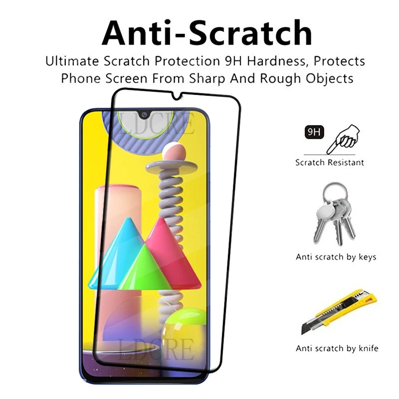 Premium Tempered Glass Screen Protector for Samsung Galaxy M31 – Full Coverage with Enhanced Adhesive