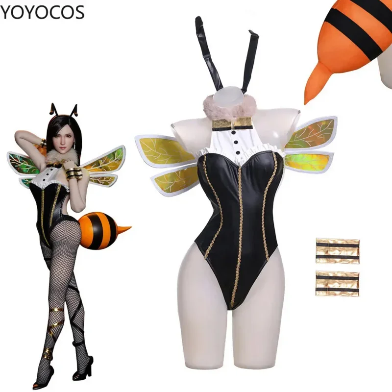 

Yoyocos Final Fantasy cosplay costumes game Tifa locart cosplay black sexy bunny girls gift Halloween costumes full clothes