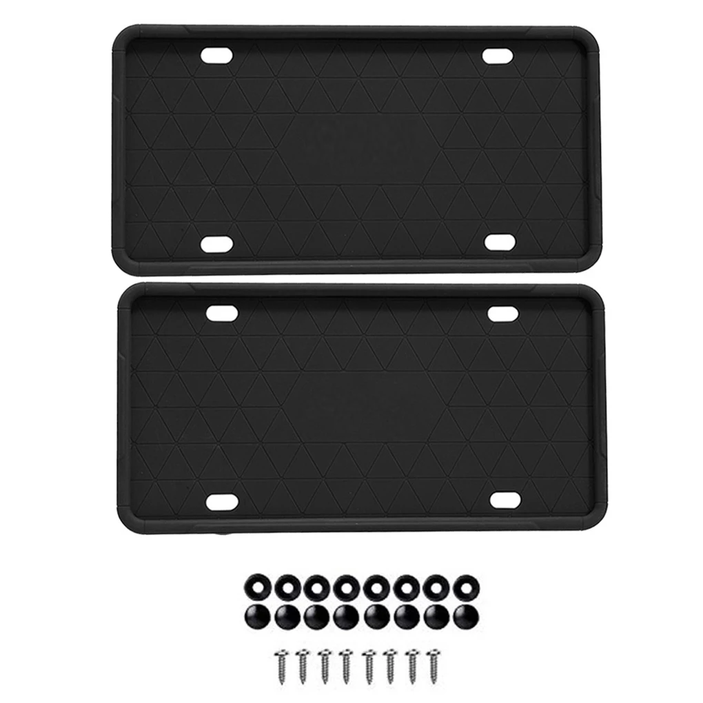 4Pcs/Set Frameless License Plate Holder Weatherproof Durable, Large