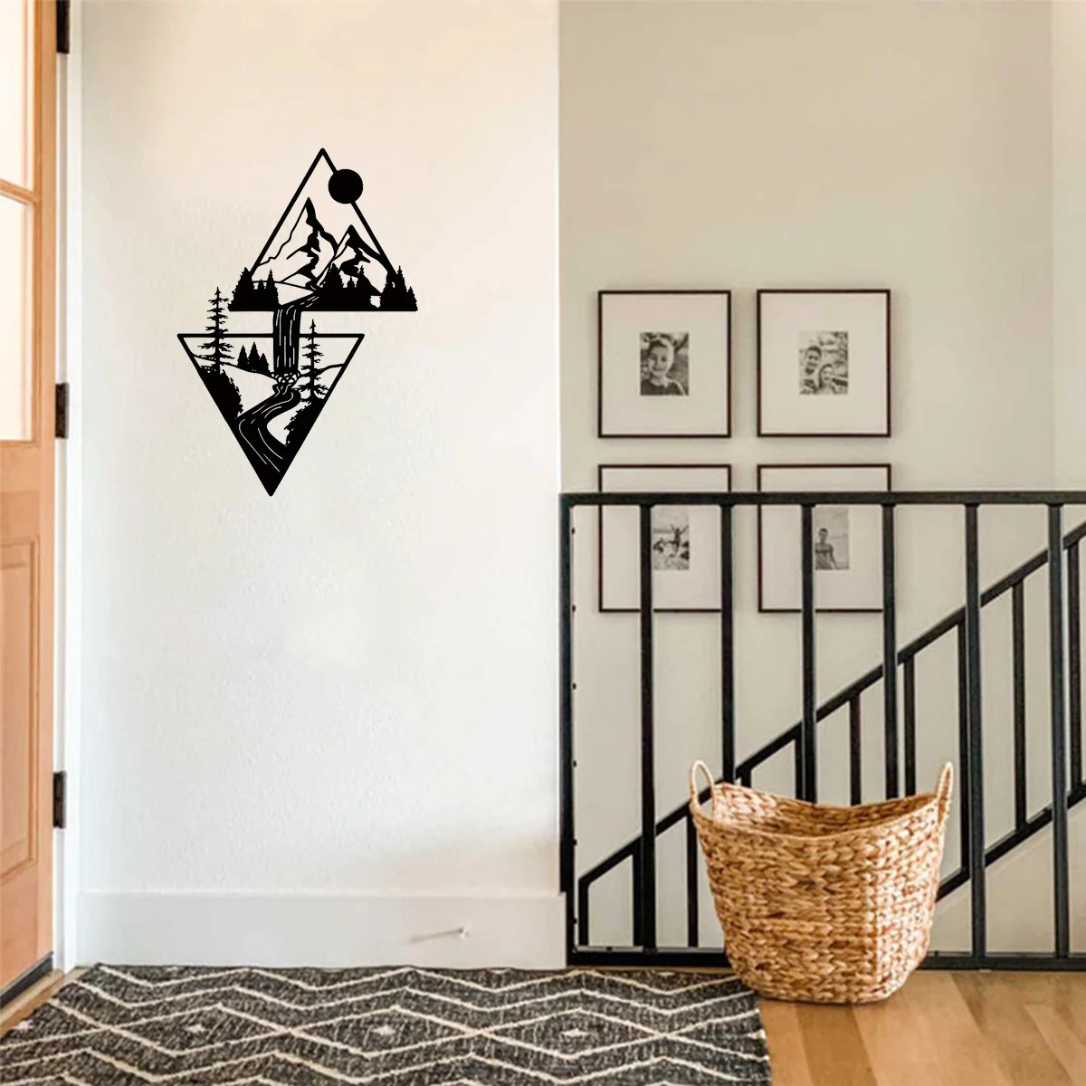 

Scenery Theme Decor Home Art Decorations Modern Wall Hanging Decor Bedroom Mural Wall Mounted Sticker Decor Metal Outdoor deco